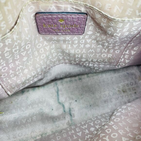 Kate Spade Hanna Bay Pink Purple Crossbody Bag Handbag Pebbled Leather - Picture 6 of 6